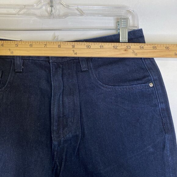 WeWoreWhat Low Rise Dad Jeans Womens 25 Blue Indigo Denim Raw Hem Casual - Picture 4 of 14